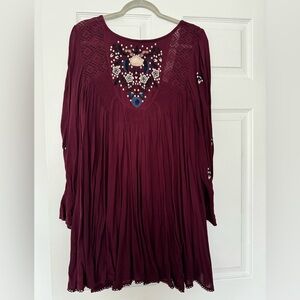 Free people Mojave mini dress purple size s